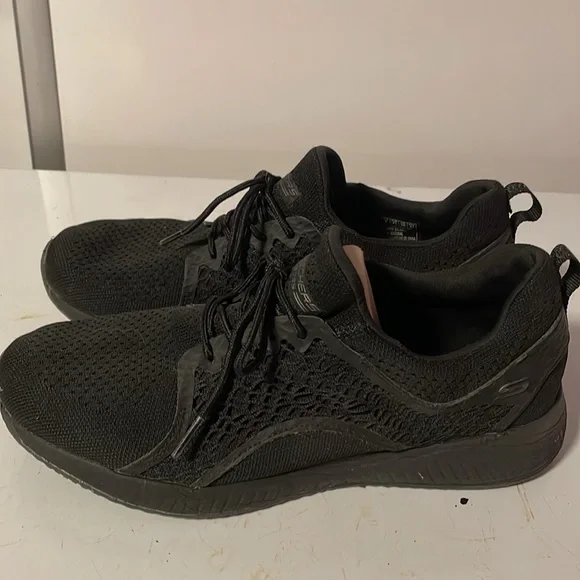 Lightweight Running/Tennis Shoes Non Slip Gym Workout Shoes Black/Grey - Picture 3 of 8